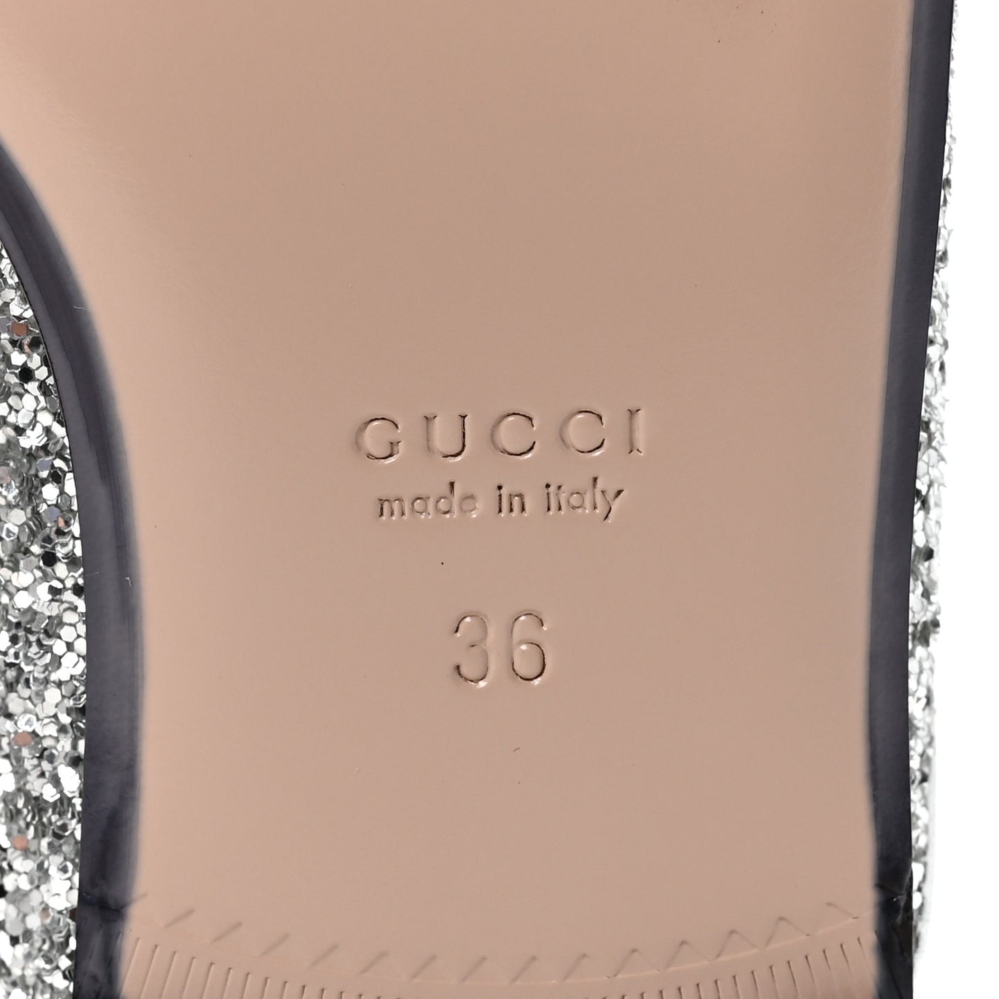 Glitter Womens Princetown Slippers 36 Silver