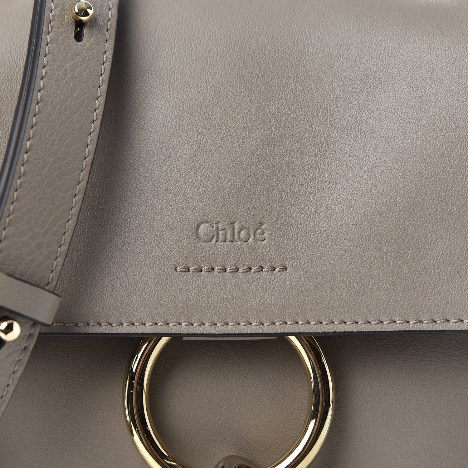 Chloe Calfskin Mini Faye Day Shoulder Bag Motty Grey 16 of 17