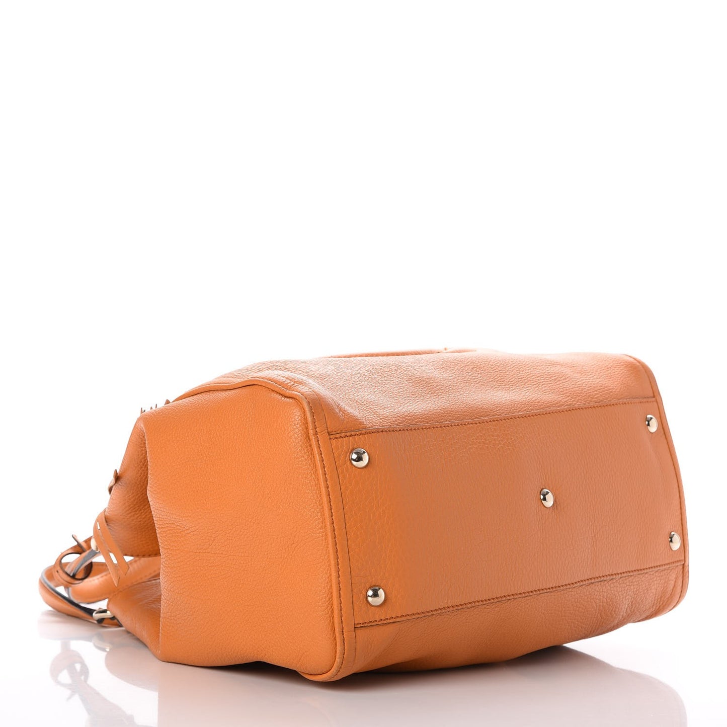Pebbled Calfskin Medium Soho Shoulder Bag Curcuma