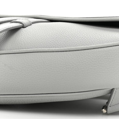 Christian Dior Grained Calfskin Kim Jones Saddle Bag Light Grey 8 of 13