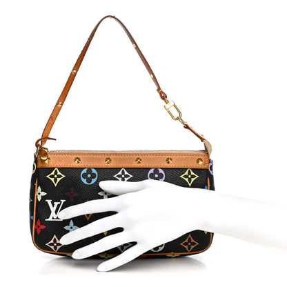 Louis Vuitton Monogram Multicolor Pochette Accessories Black 2 of 13