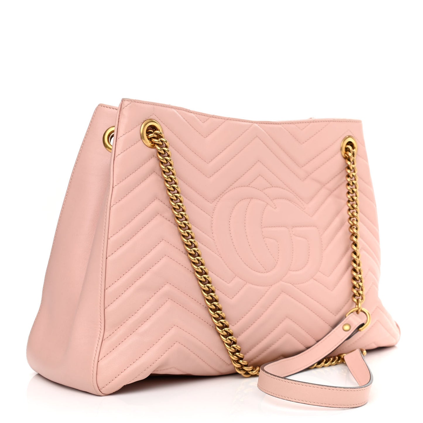 Calfskin Matelasse Medium GG Marmont Shoulder Tote Bag Perfect Pink