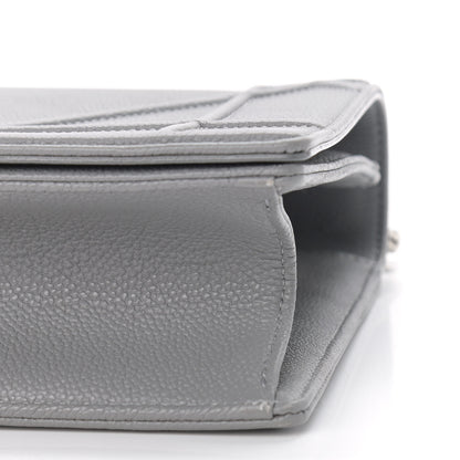 Christian Dior Grained Calfskin Medium Diorama Flap Bag Gris 9 of 10