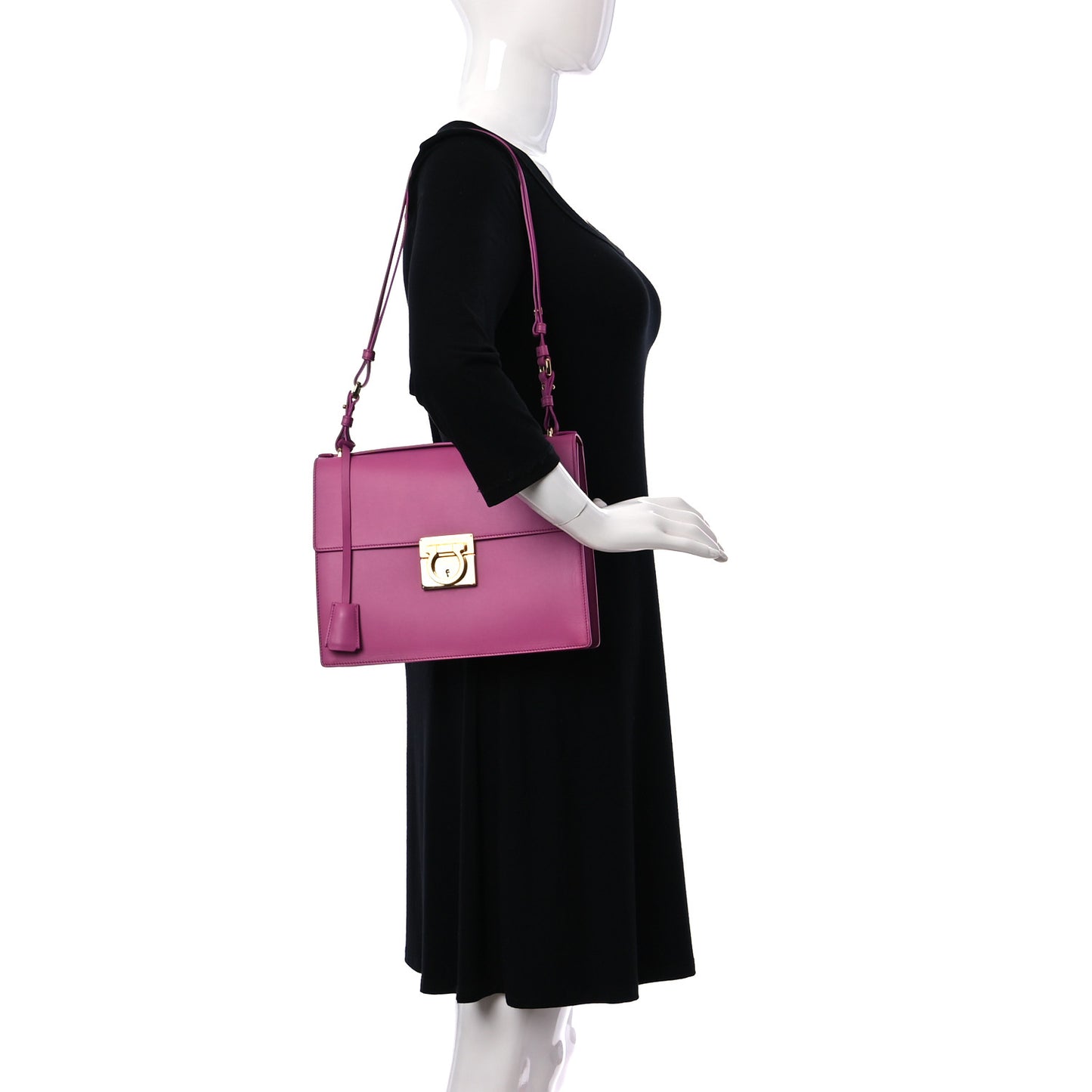 Calfskin Gancio Lock Marisol Satchel