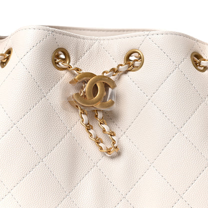 Chanel Caviar Quilted Small Chanel 25 Handbag White 8 of 11