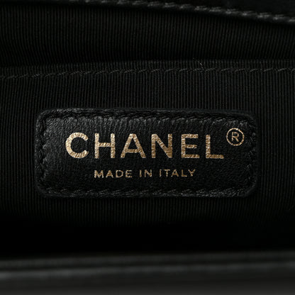 Chanel Lambskin Chevron Quilted Medium Boy Flap Black 6 of 11