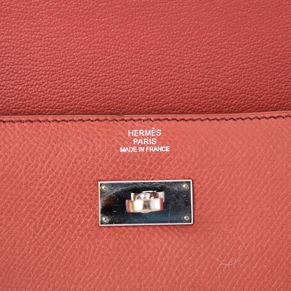 Hermes Epsom Flag Kelly Longue Wallet Corail Flamingo 6 of 13
