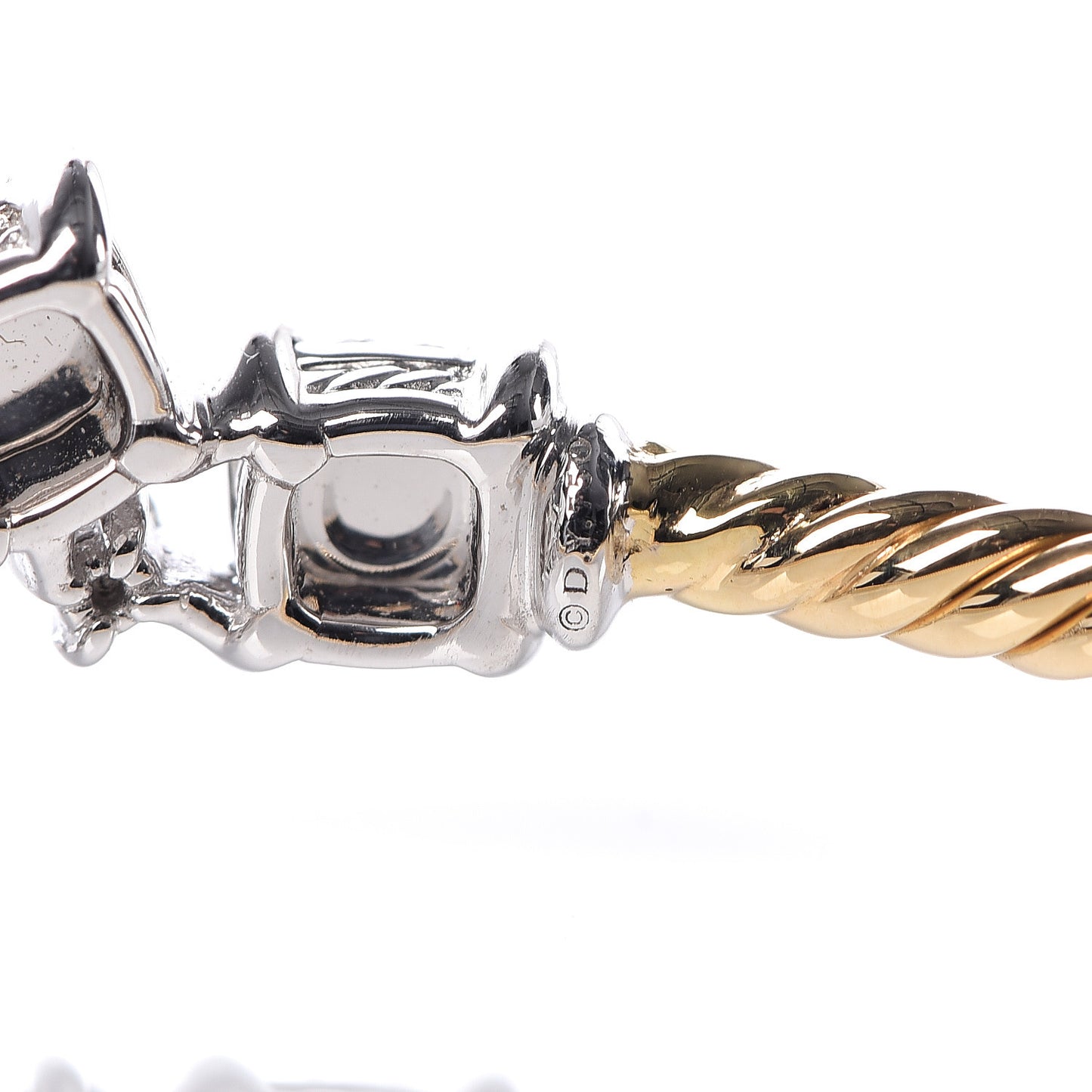 18K Yellow White Gold Diamond Precious Chatelaine Bracelet