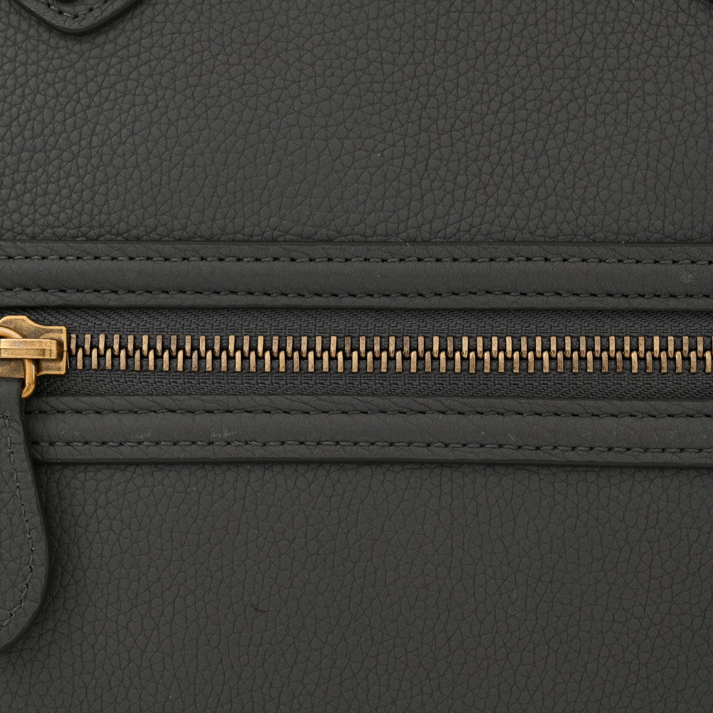 Drummed Calfskin Mini Luggage Kohl