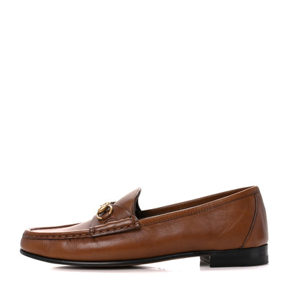 Gucci Betis Glamour Calfskin Womens 1953 Horsebit Loafers 39 Brown Sugar 1 of 9