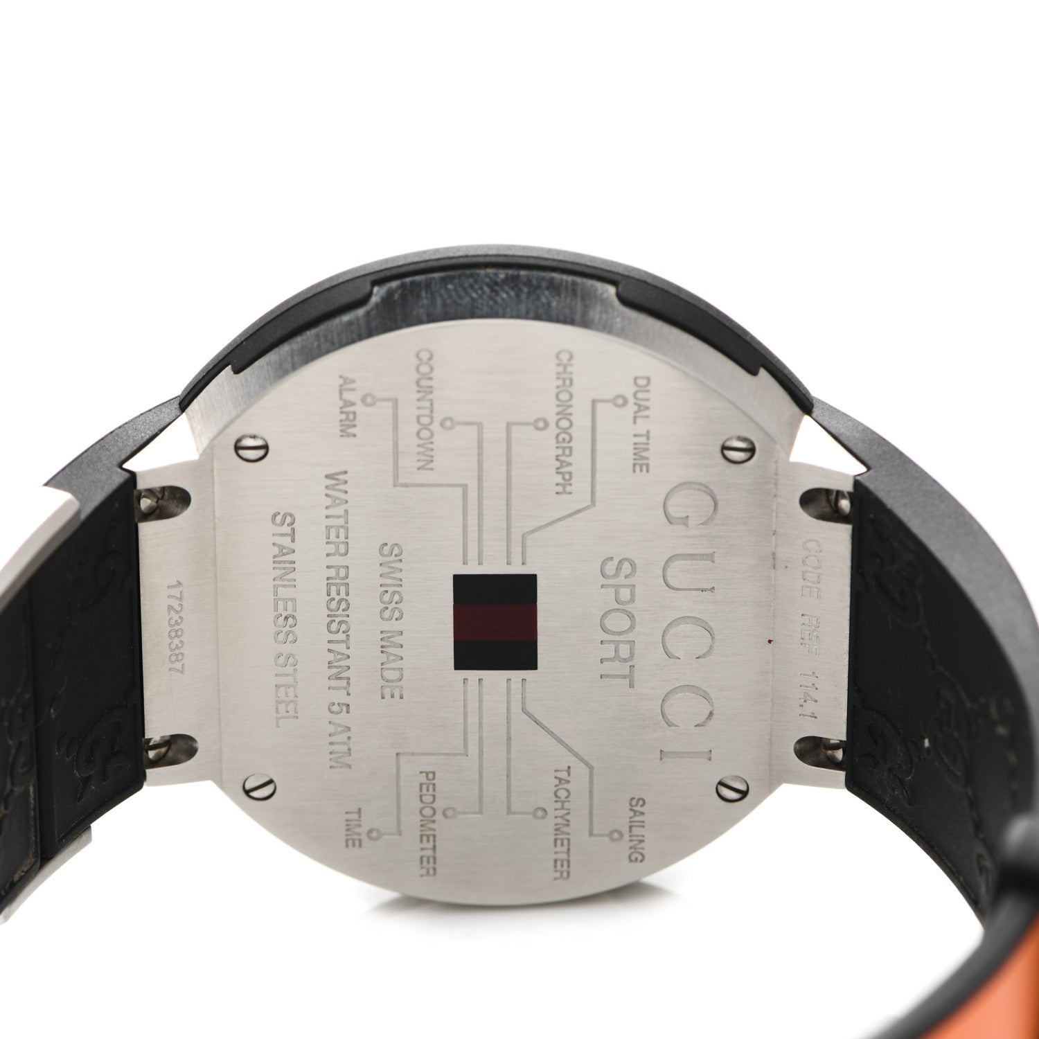Gucci Stainless Steel Rubber 49mm Digital I-Gucci Sport Watch Black 5 of 6