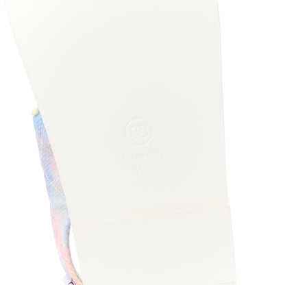 Chanel Printed Fabric Quilted Dad Sandals 40.5 Green Pink Blue 6 of 10