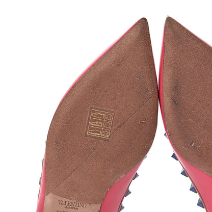 Valentino Garavani Nappa Rockstud Cage Ballerina Flats 38 Deep Fuxia 10 of 14
