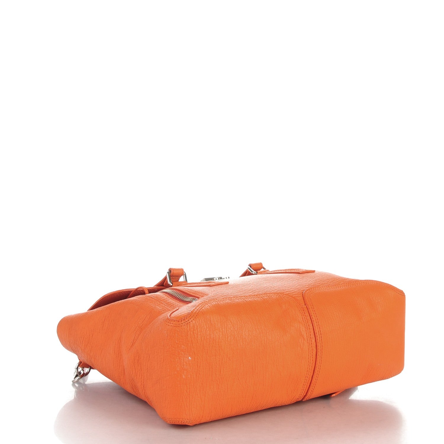 3.1 Phillip Lim 3.1 Textured Calfskin Large Pashli Satchel Mandarin 4 of 7