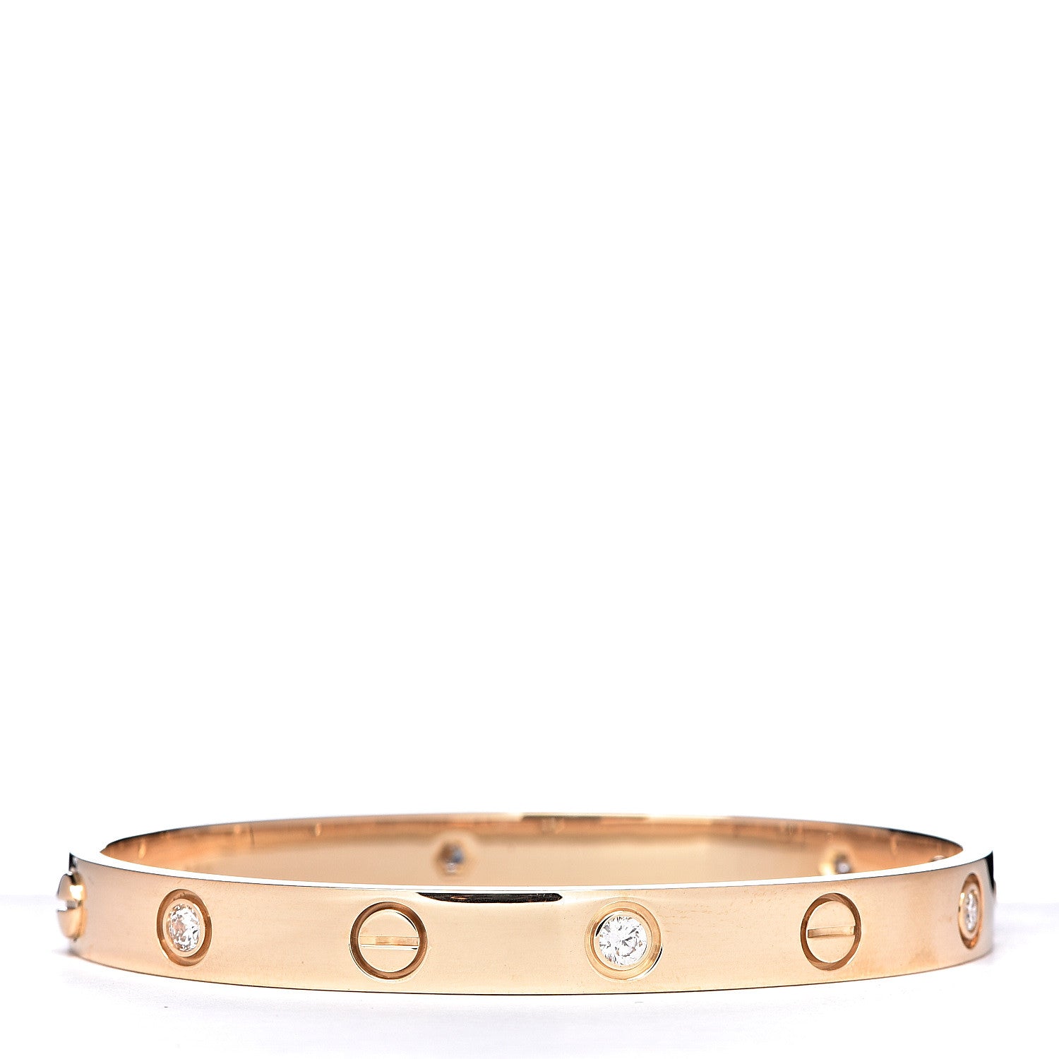 Cartier 18K Yellow Gold 6 Diamond LOVE Bracelet 16 4 of 7