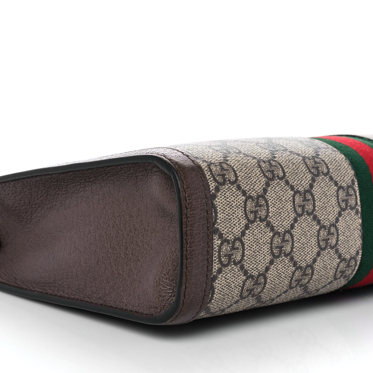 Gucci GG Supreme Monogram Web Ophidia Pouch Brown 8 of 13