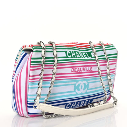Chanel Mixed Fibers Lambskin Venise Biarritz Flap Bag Multicolor White 3 of 10