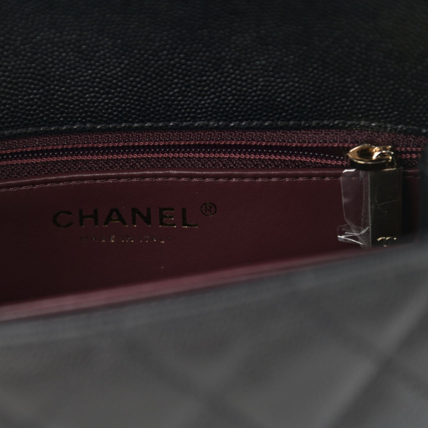 Caviar Quilted Mini Coco Handle Flap Black