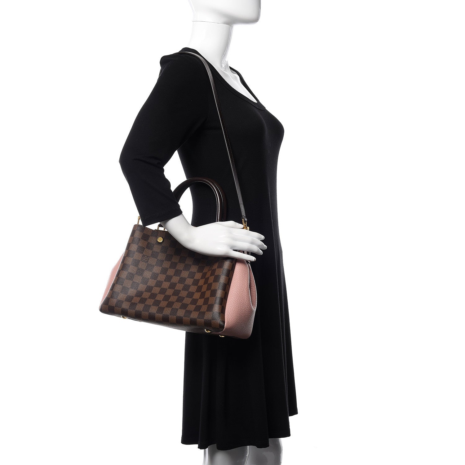 Louis Vuitton Damier Ebene Cuir Taurillon Brittany Magnolia 2 of 10