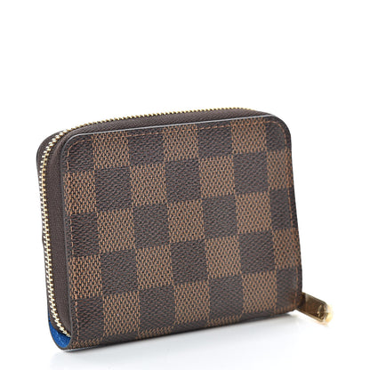 Louis Vuitton Damier Ebene 2019 Christmas Animation Zippy Coin Purse Blue 3 of 8