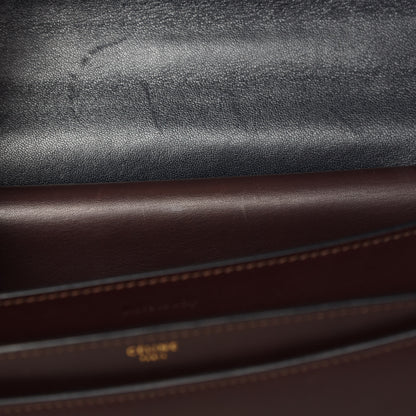 Celine Calfskin Bicolor Medium Case Flap Navy Burgundy 15 of 16