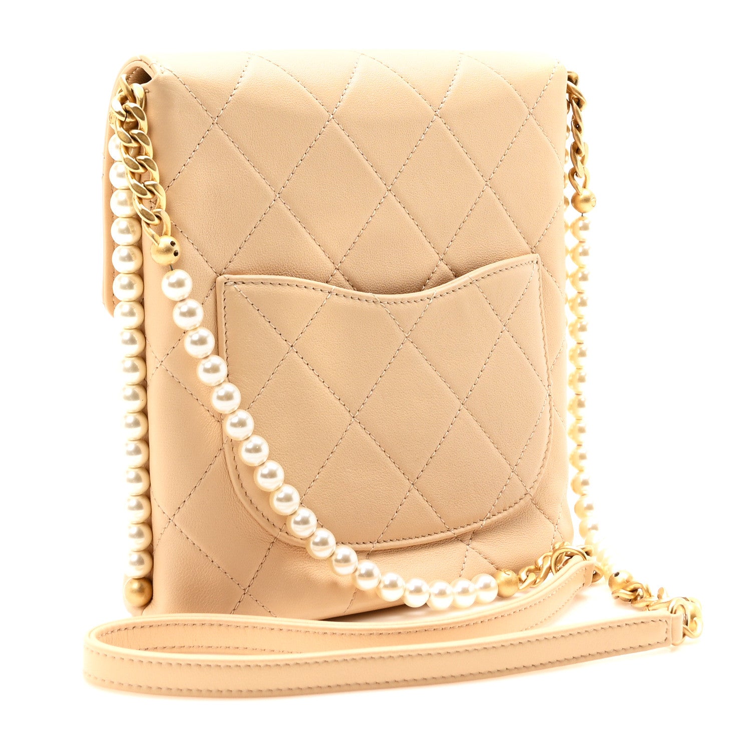 Chanel Calfskin Quilted Pearl Small Hobo Bag Beige 3 of 10