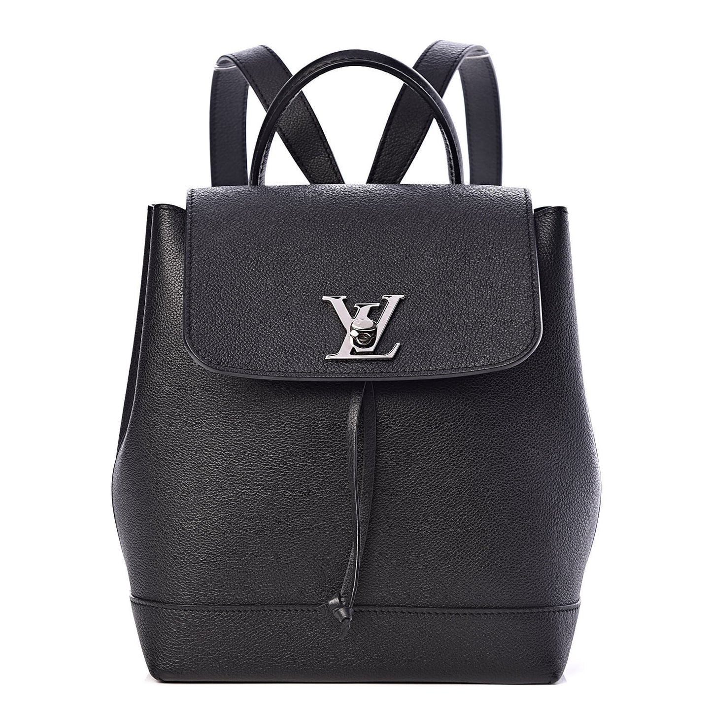 Calfskin Lockme Backpack Black