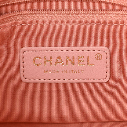 Chanel Tweed Mini Pearl Handle Flap Pink Beige Orange Ecru 6 of 12