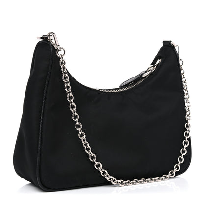 Prada Nylon Re-Edition 2005 Shoulder Bag Black 2 of 9