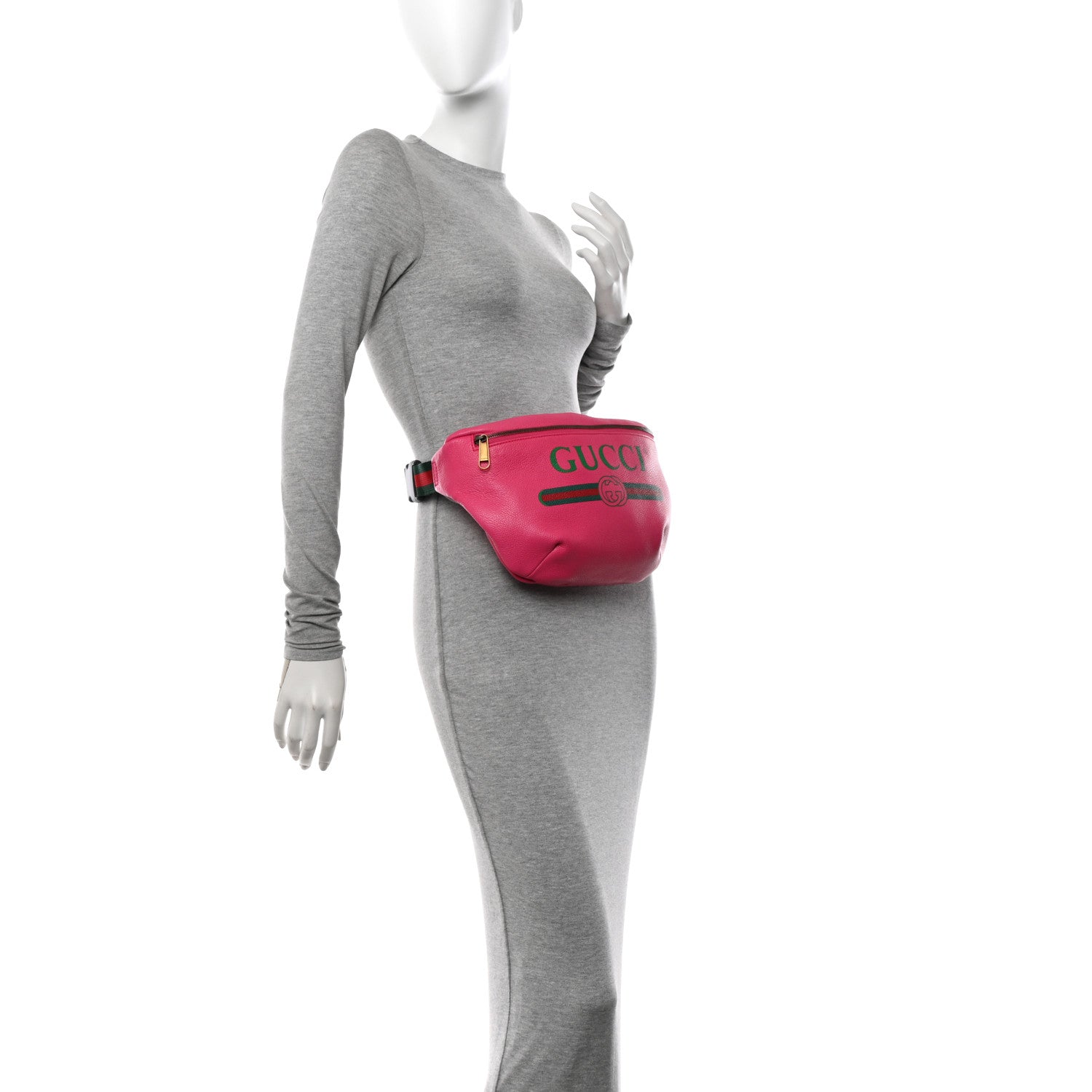 Gucci Grained Calfskin Logo Belt Bag Pink 2 of 11