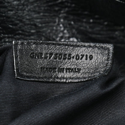 Saint Laurent Crinkled Calfskin Matelasse Monogram Medium Niki Chain Satchel Black 7 of 9