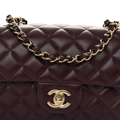 Chanel Lambskin Quilted Mini Rectangular Flap Burgundy 8 of 11