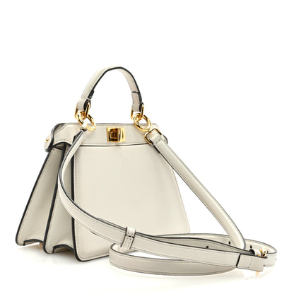 Fendi Shiny Nappa Petite Peekaboo I SEE U Satchel White 3 of 12