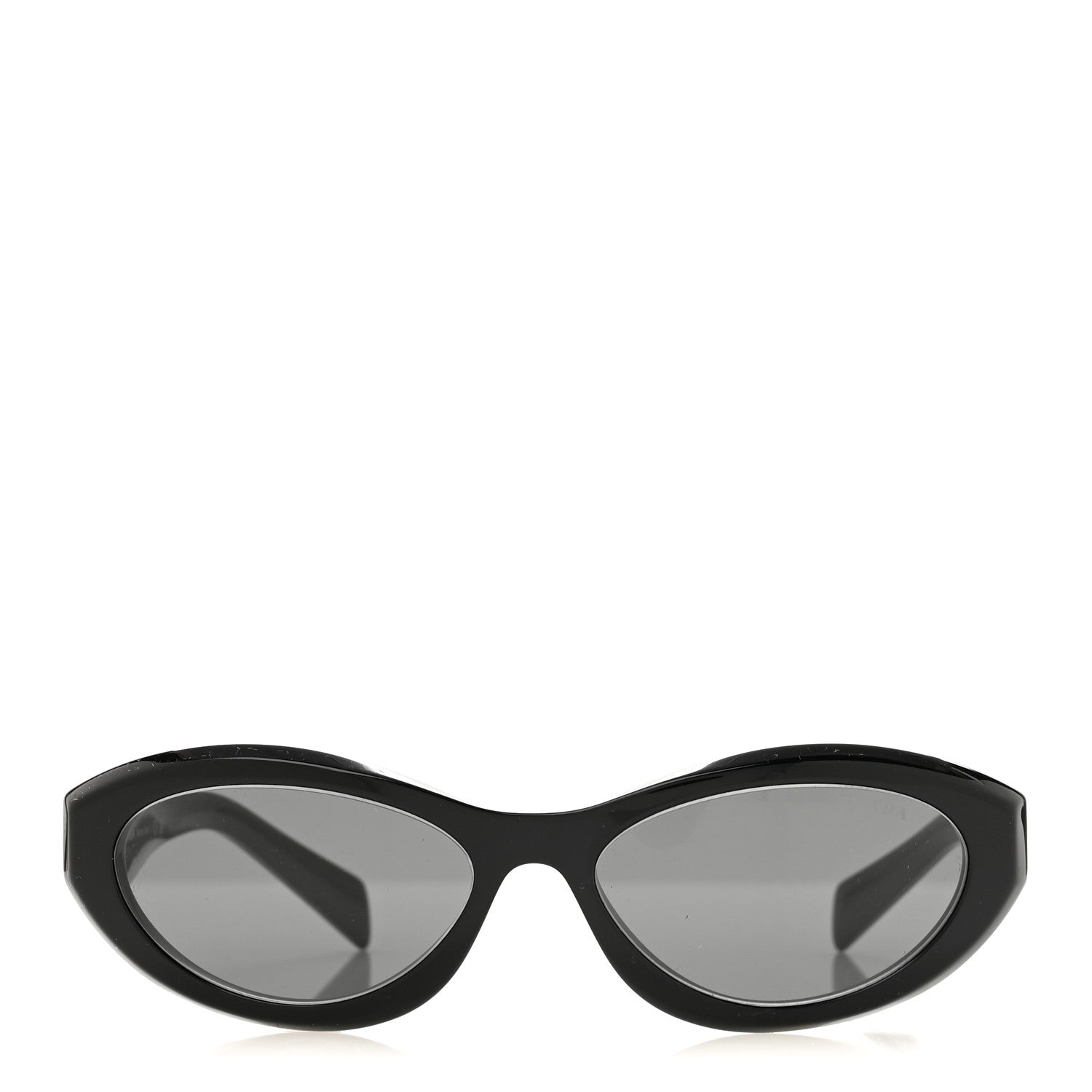 Prada Acetate Oval Sunglasses SPR 26Z Black 2 of 8