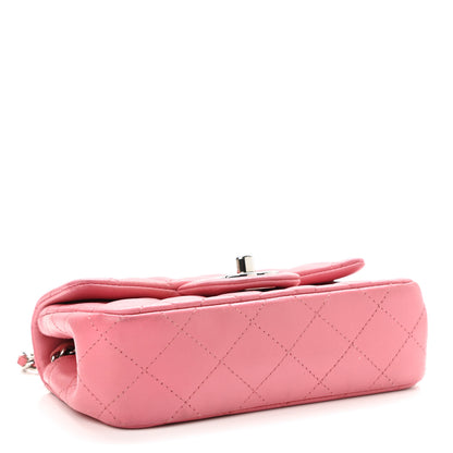 Chanel Lambskin Quilted Extra Mini Rectangular Flap Pink 3 of 13