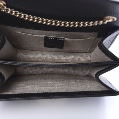 Gucci Dollar Calfskin Small Interlocking G Shoulder Bag Black 4 of 11