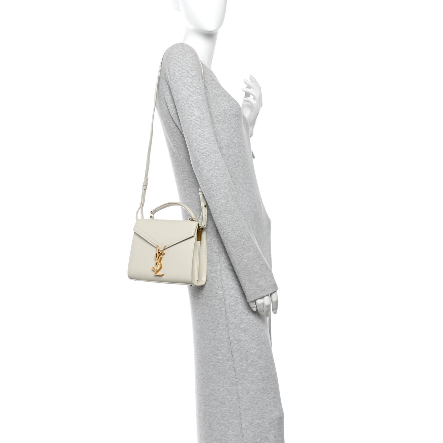 Grain de Poudre Mini Classic Monogram Cassandra Top Handle Crema Soft Rouge Legion