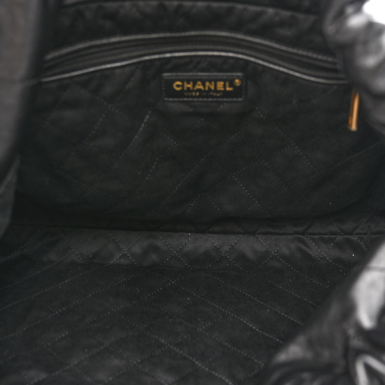 Chanel Shiny Calfskin Quilted Chanel 22 Black 5 of 10