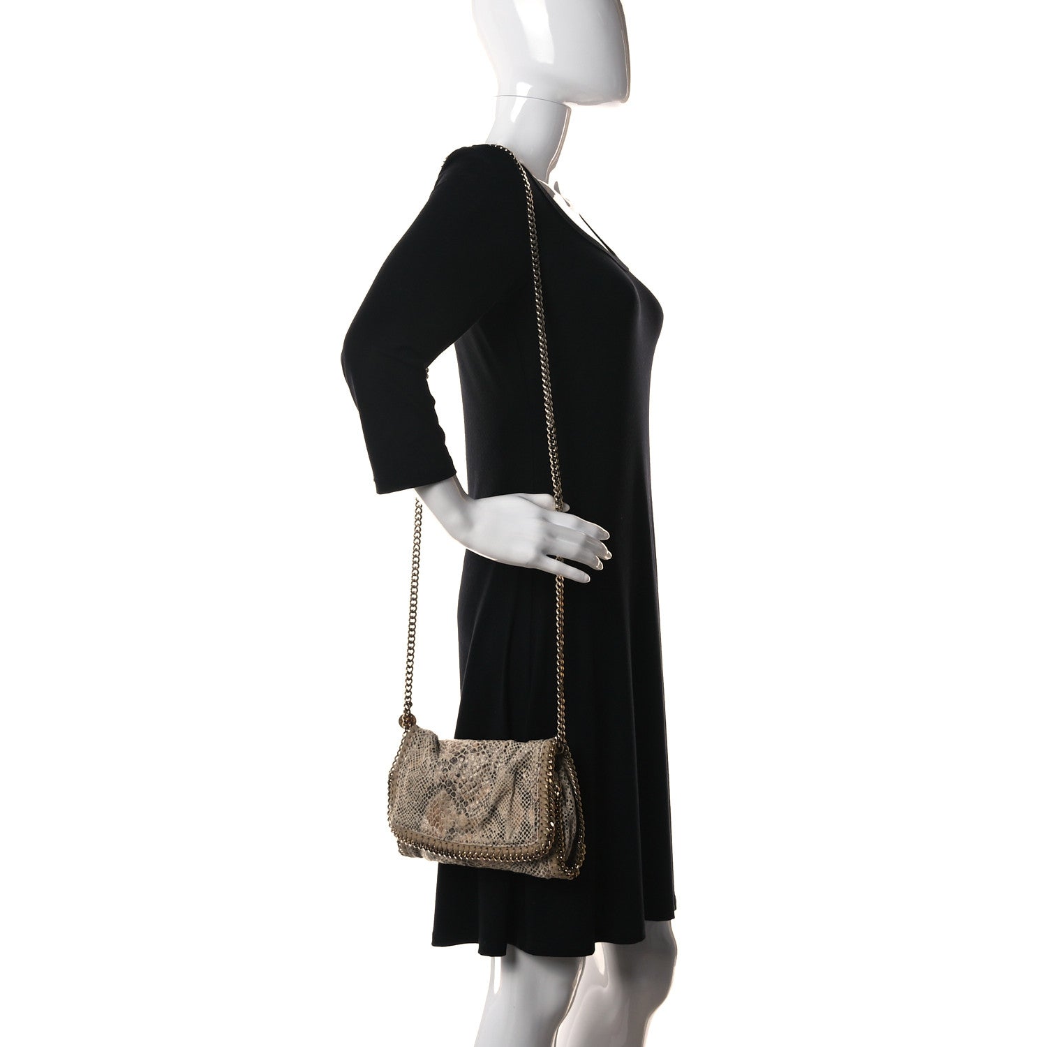 Stella McCartney Eco Python Falabella Crossbody Bag Camel 2 of 10
