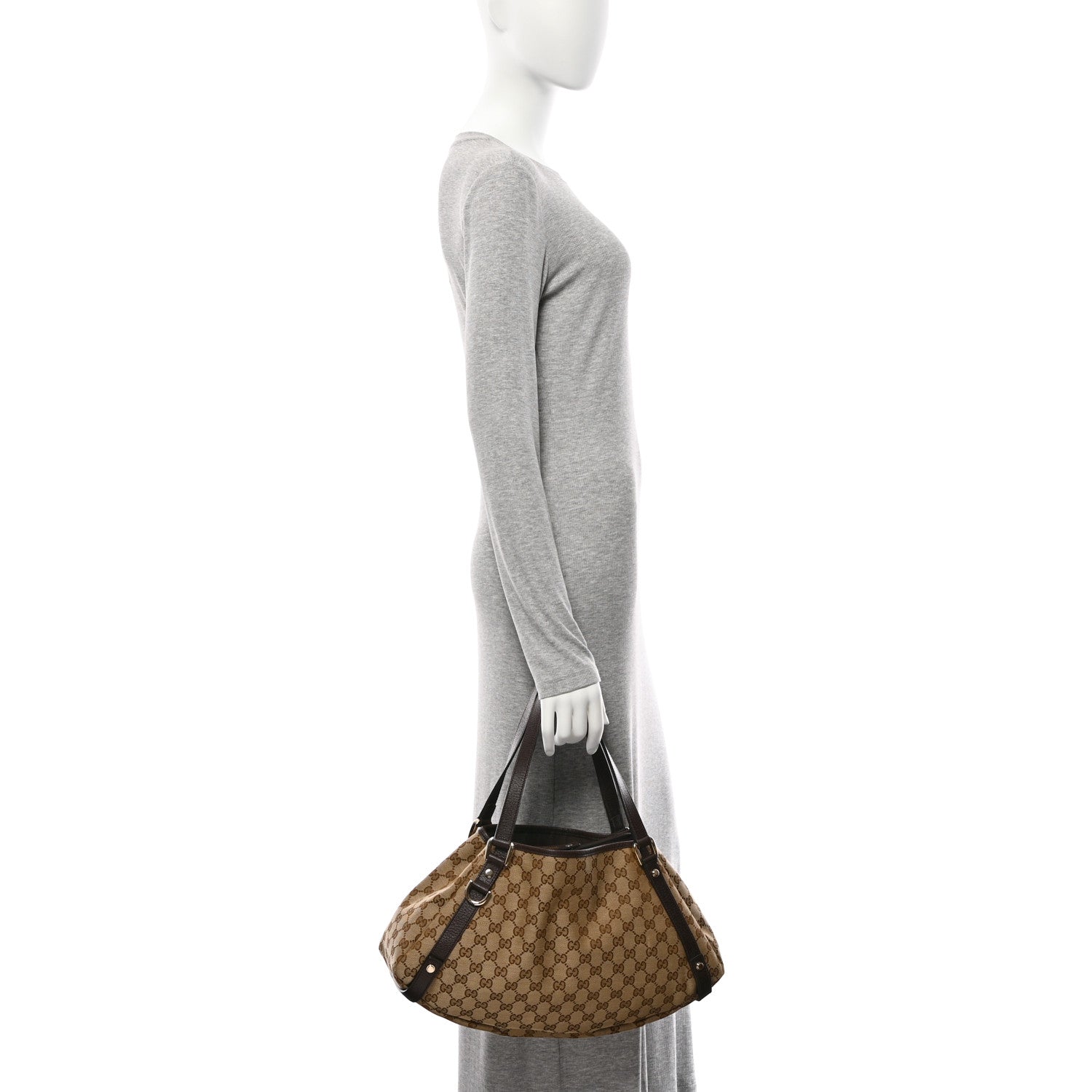 Gucci Monogram Medium Abbey Shoulder Bag Dark Brown 2 of 10