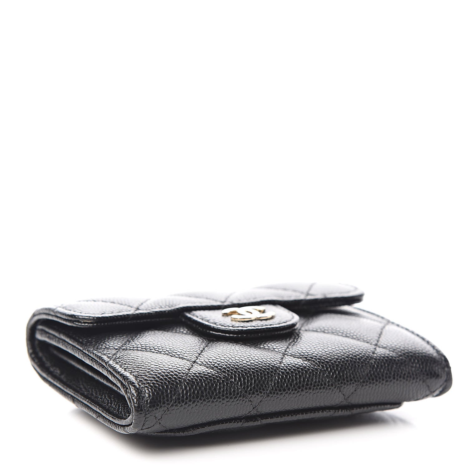 Chanel Caviar Quilted Flap Card Holder Wallet Black 4 of 10