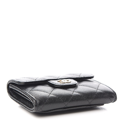 Chanel Caviar Quilted Flap Card Holder Wallet Black 4 of 10