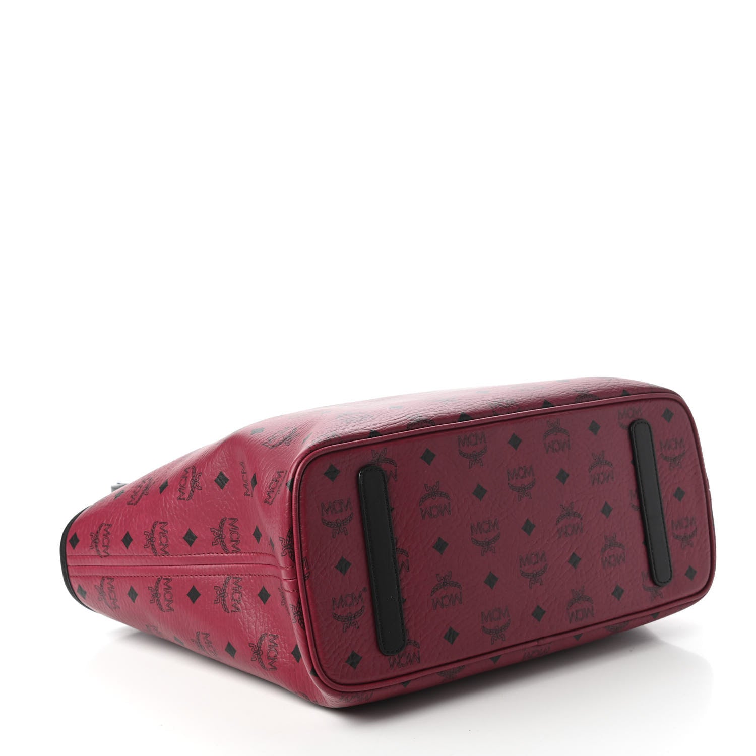 MCM Visetos Medium Anya Shopping Tote Scooter Red 4 of 11