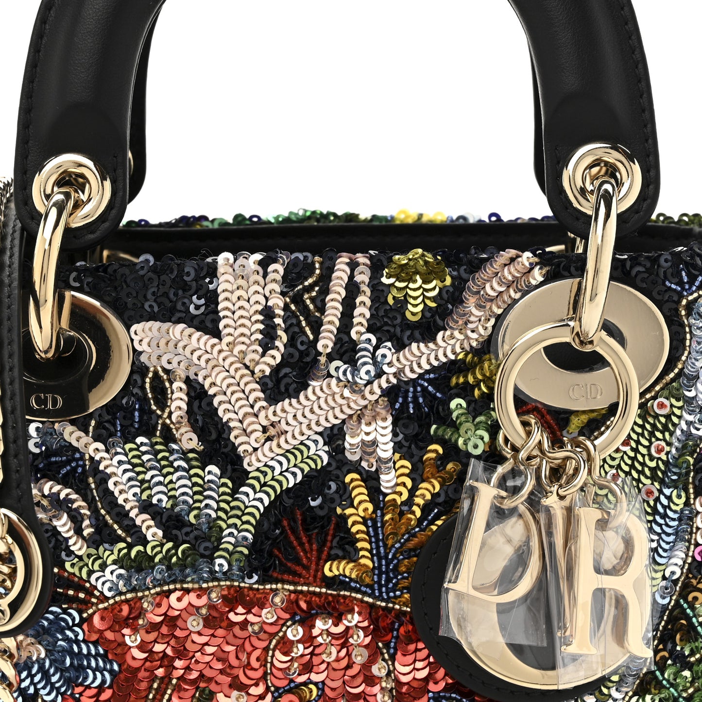 Sequin Lambskin Mini Lady Dior Multicolor