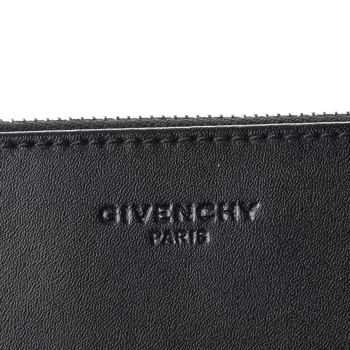 Calfskin Love Print Medium Flat Pouch Black