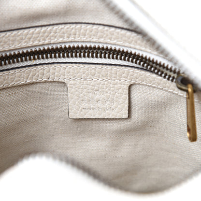 Gucci Grained Calfskin Logo Messenger Bag White 5 of 9
