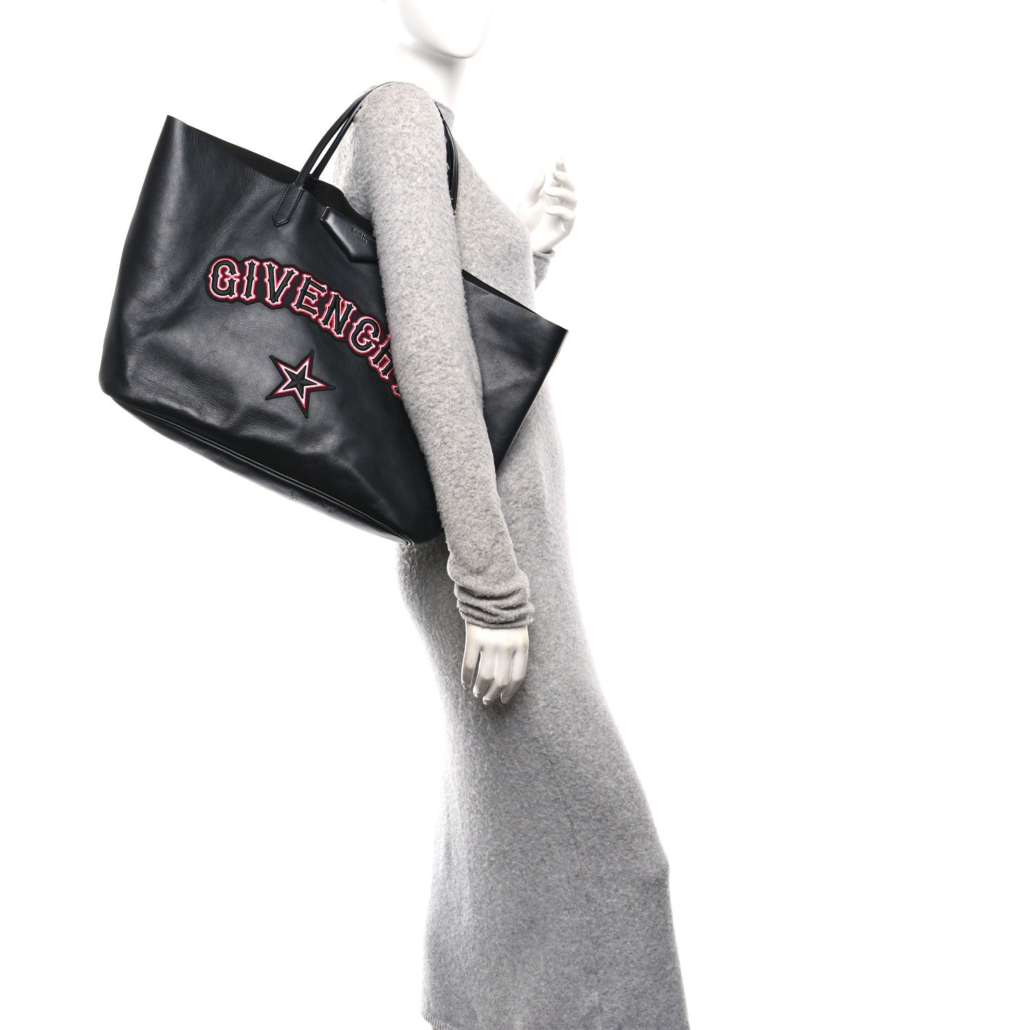 Givenchy Calfskin Gothic Large Antigona Tote Black 2 of 11