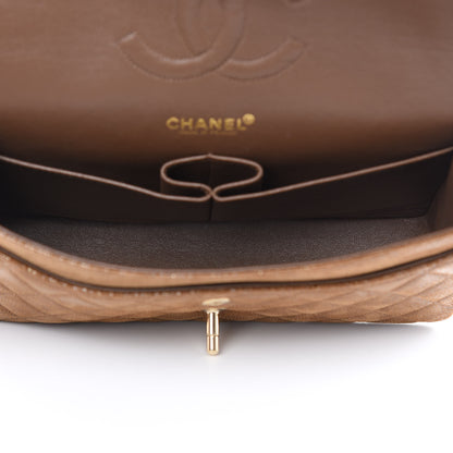 Chanel Iridescent Caviar Quilted Medium Double Flap Marron Clair 5 of 10