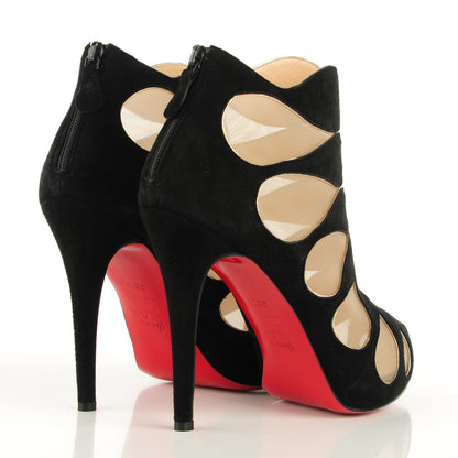 Christian Louboutin Suede Circus Cutout Booties 38.5 Black 4 of 7