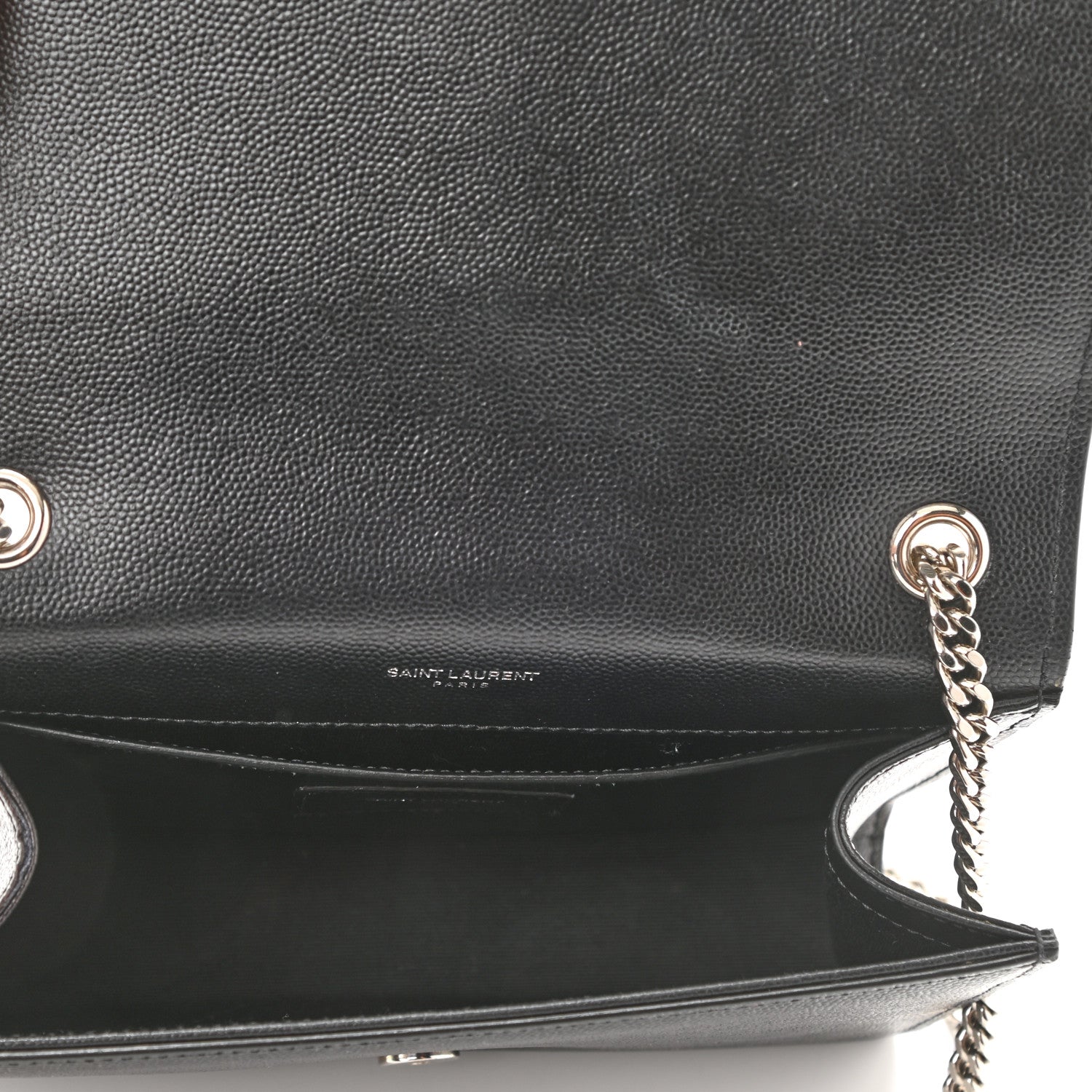 Saint Laurent Grain De Poudre Small Monogram Kate Satchel Black 5 of 10